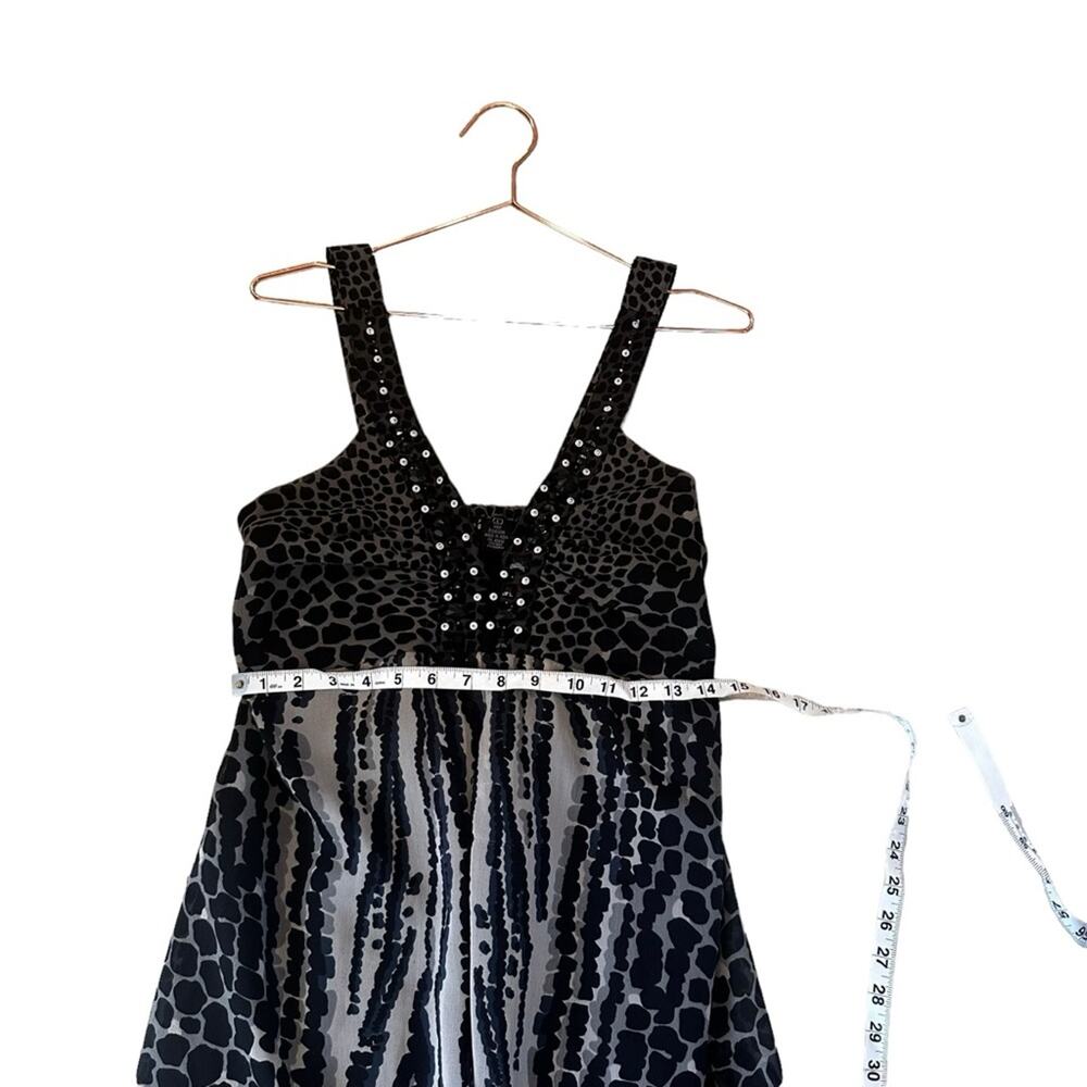 Cassee's Embellished Animal Print Sleeveless Maxi Dress large - Picture 3 of 6